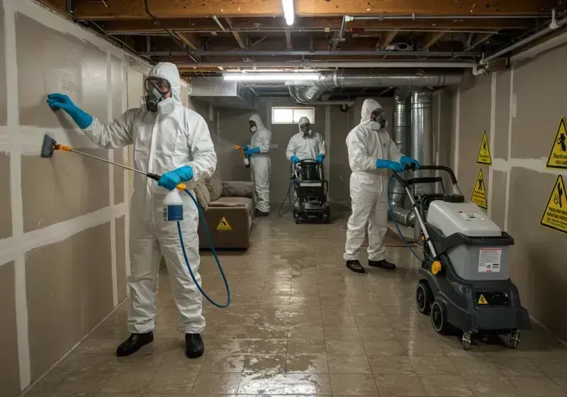 Basement Moisture Removal and Structural Drying process in Velva, ND